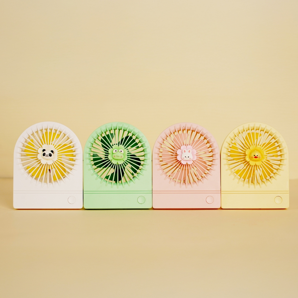 YS2202C  HỘP QUẠT BÀN PIN GẤU, ẾCH + SẠC USB