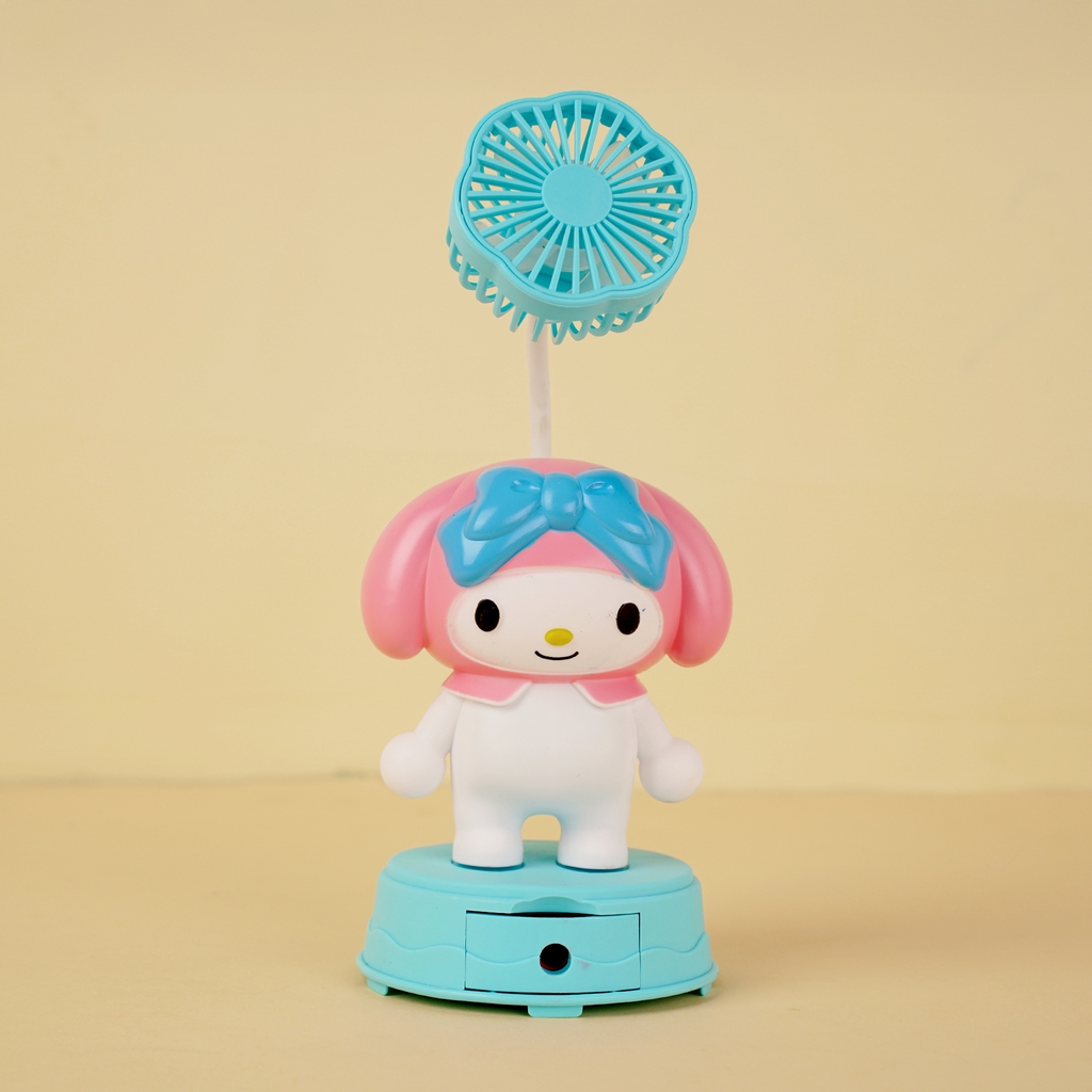 BJJ248-1  HỘP QUẠT PIN SANRIO + SẠC USB ĐỦ MẪU