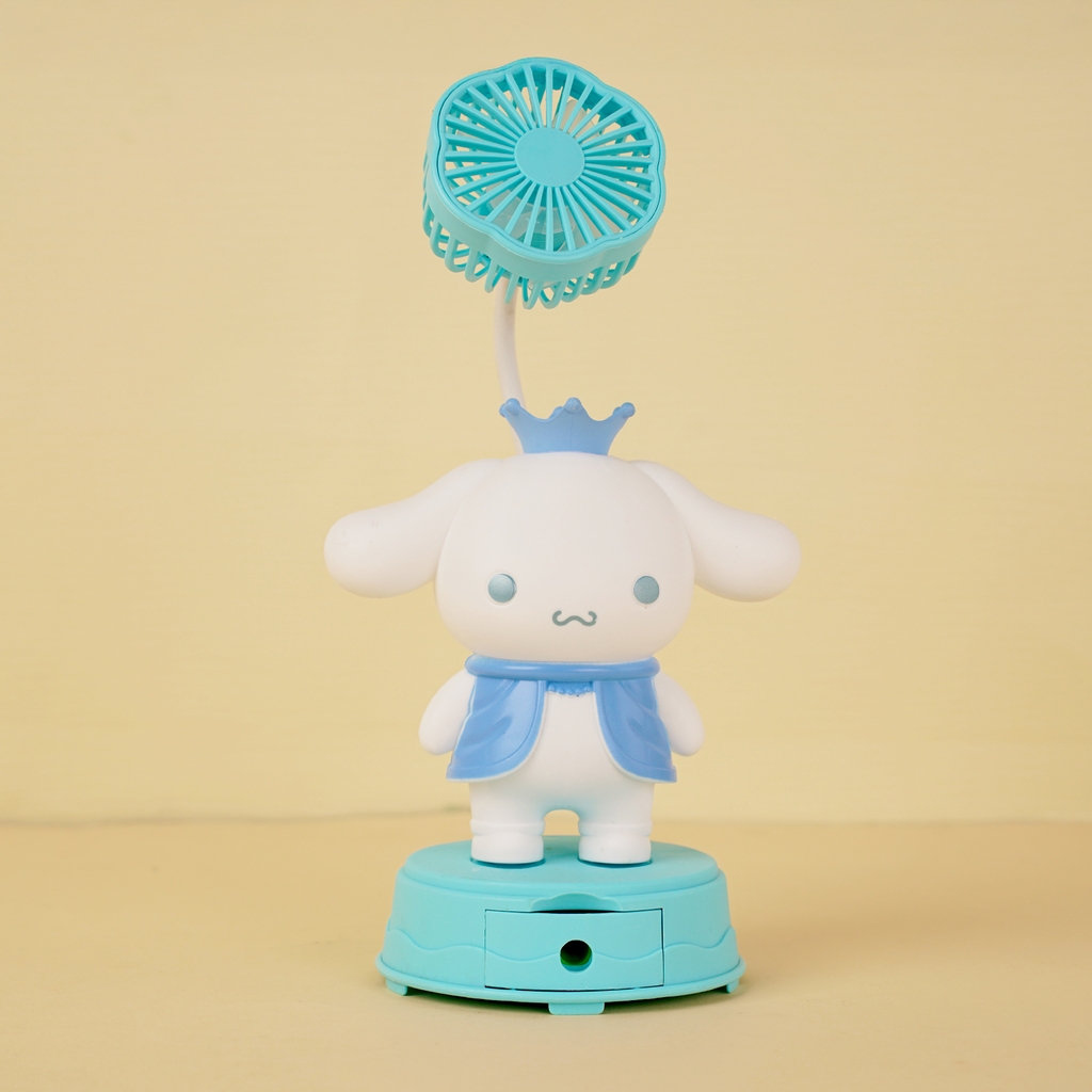 BJJ298-1  HỘP QUẠT PIN CHÓ SANRIO + SẠC USB ĐỦ MẪU