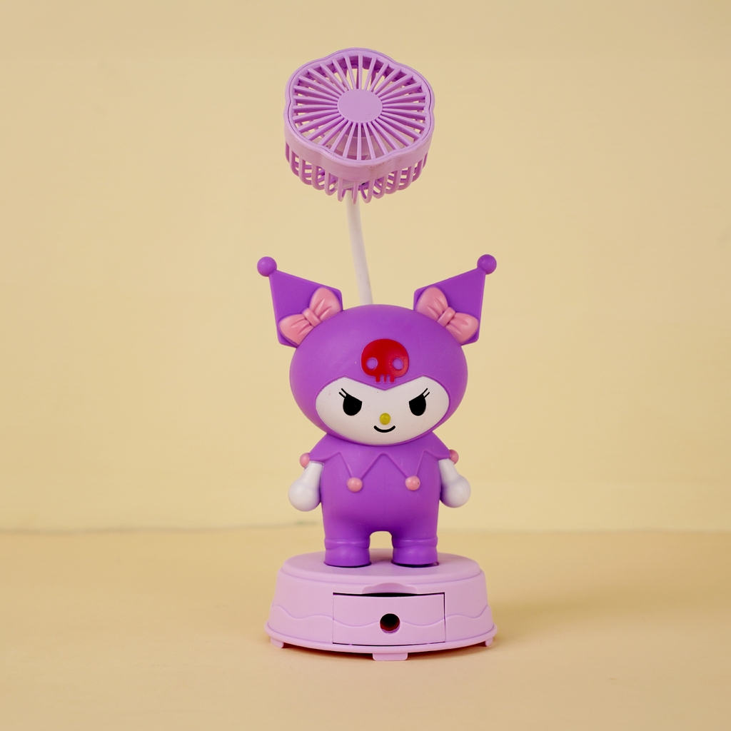 BJJ288-1  HỘP QUẠT PIN SANRIO + SẠC USB ĐỦ MẪU