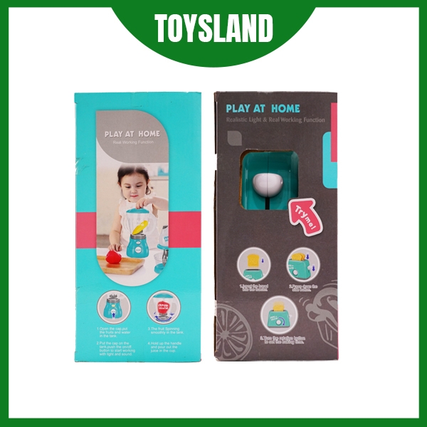HỘP BẾP PIN 3 MÓN (BẾP GAS ĐÔI, MÁY TRỘN, MÁY NƯỚNG BÁNH MÌ) QF2572G, QF2574G Play at Home (XANH)