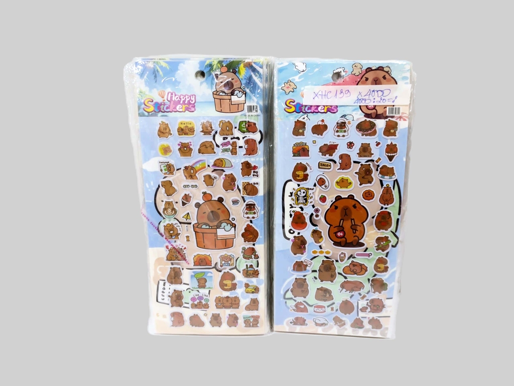 XHC-139  TÚI 20 MIẾNG DÁN STICKER CABYPARA