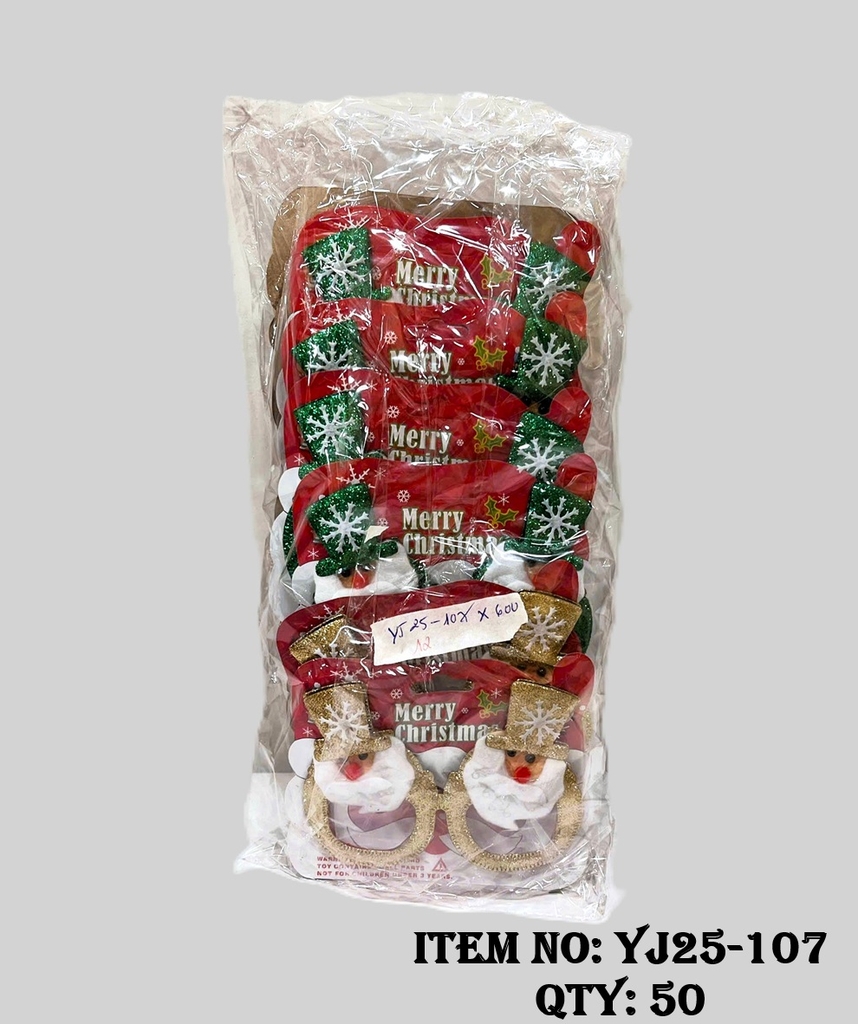 YJ25-107  TÚI 12C MẮT KIẾNG NOEL KIM TUYẾN