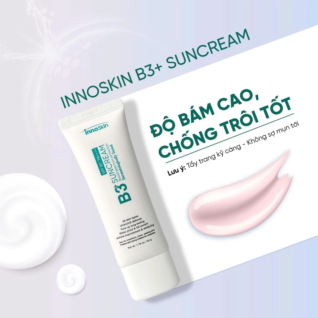 Kem Chống Nắng Phổ Rộng Innoskin B3+ Suncream SPF50+ PA++++