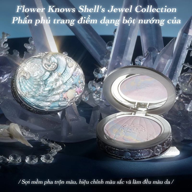 Phấn Phủ Nén  Vỏ Sò Flower Knows Shell 's Jewel