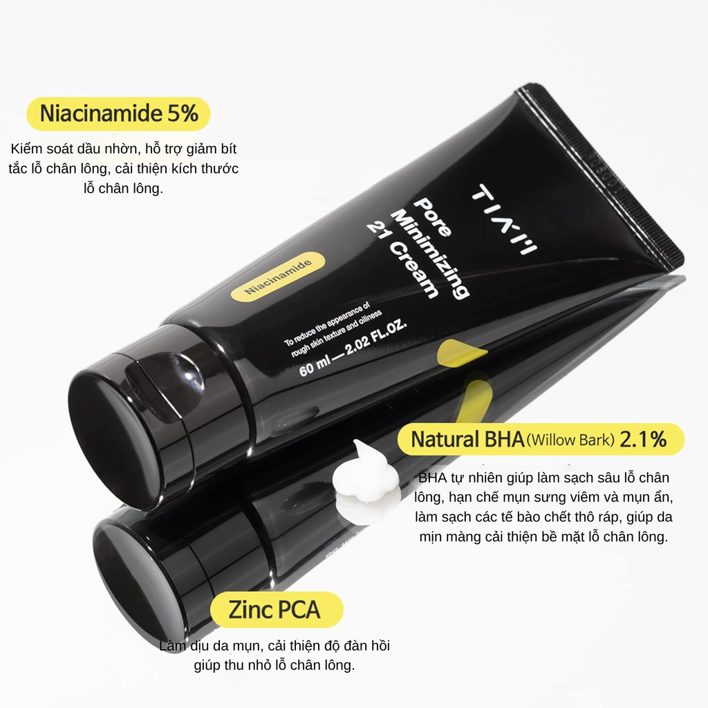 Kem Dưỡng Kiềm Dầu, Se Khít Lỗ Chân Lông Tia'm Pore Minimizing 21 Cream