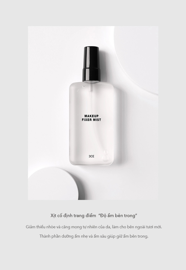 Xịt Khóa Nền 3CE Makeup Fixer Mist