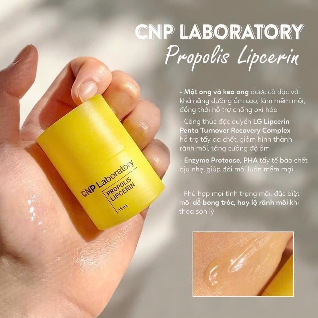 Son Dưỡng Môi Keo Ong CNP Cấp Khóa Ẩm 12H Propolis Lipcerin