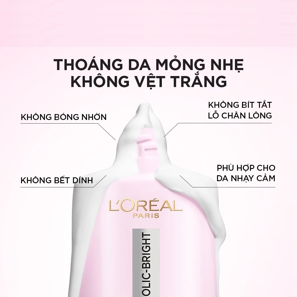 Kem Chống Nắng Dạng Sữa Loreal Glycolic Bright Anti-Dark Spot UV Fluid SPF 50+ PA++++