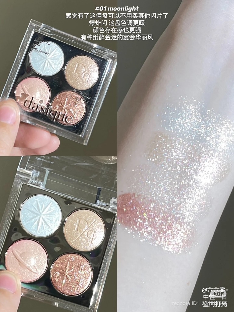 Bảng Nhũ Mắt Dasique Starry Night Shadow Palette 4 Ô