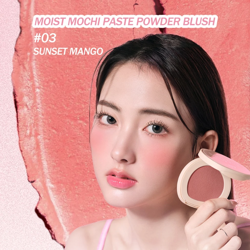 Má Hồng Kem Lai Phấn Barenbliss Moist Mochi Paste Powder Blush