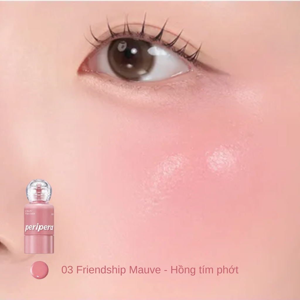 Má Hồng Kem Peripera Syrupy Tok Cheek Mịn Bóng 9g
