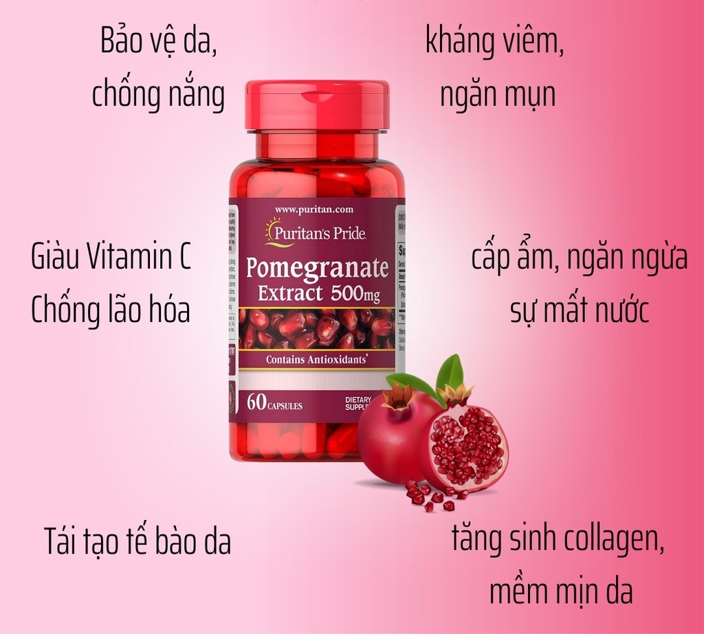 Viên Uống Chống Nắng Puritan’s Pride Pomegranate Extract 250mg Puritan's Pride