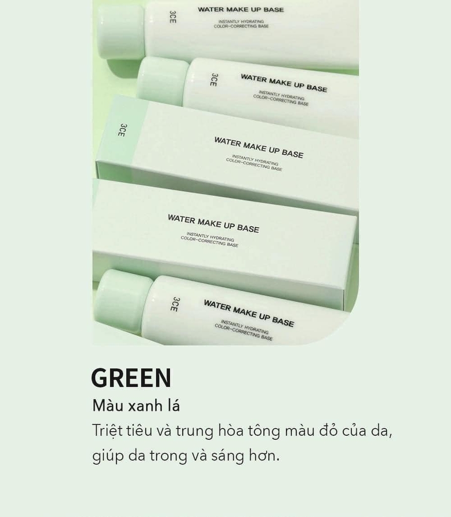 Kem Lót 3CE Water Make Up Base 45ml