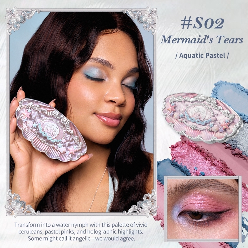 Bảng Phấn Mắt Vỏ Sò Flower Knows Shell 's Jewel Collection 6 ô