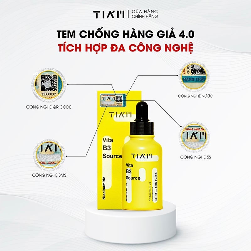 Tinh Chất Làm Sáng, Phục Hồi Cho Da Dầu Mụn, Nhạy Cảm Serum Tia'm Vita B3 Source