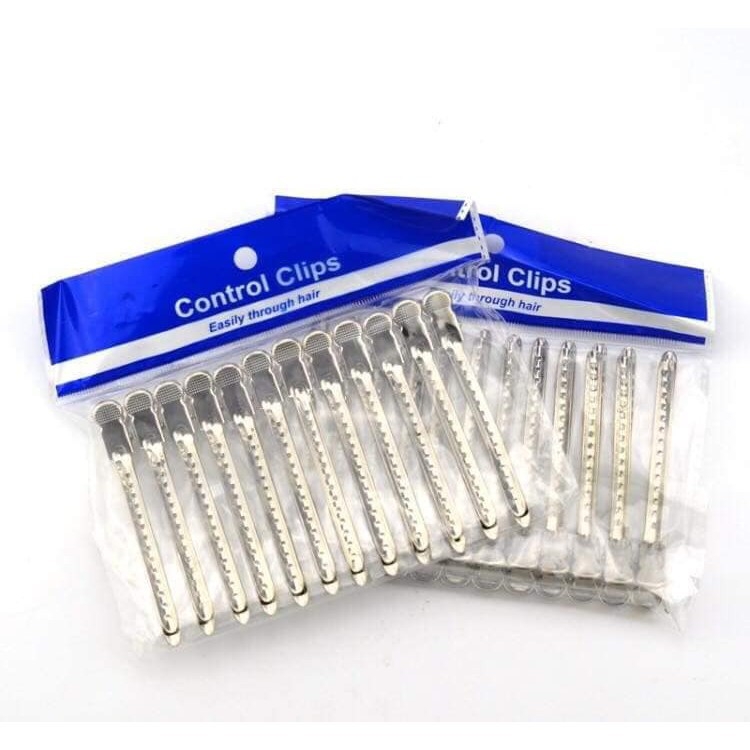Kẹp Vịt Sắt định Hình Sóng Nước Control Clips 12 Cái