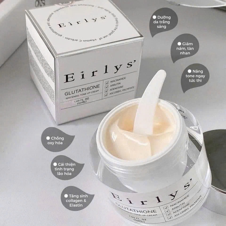 Kem Dưỡng Trắng da Nâng Tone Eirlys' Glutathione Whitening Tone Up Cream -Ban Ngày
