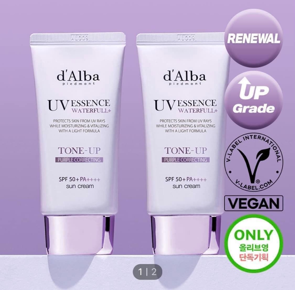 Kem Chống Nắng Nâng Tone d'Alba Waterfull Tone-up Sunscreen 50ml