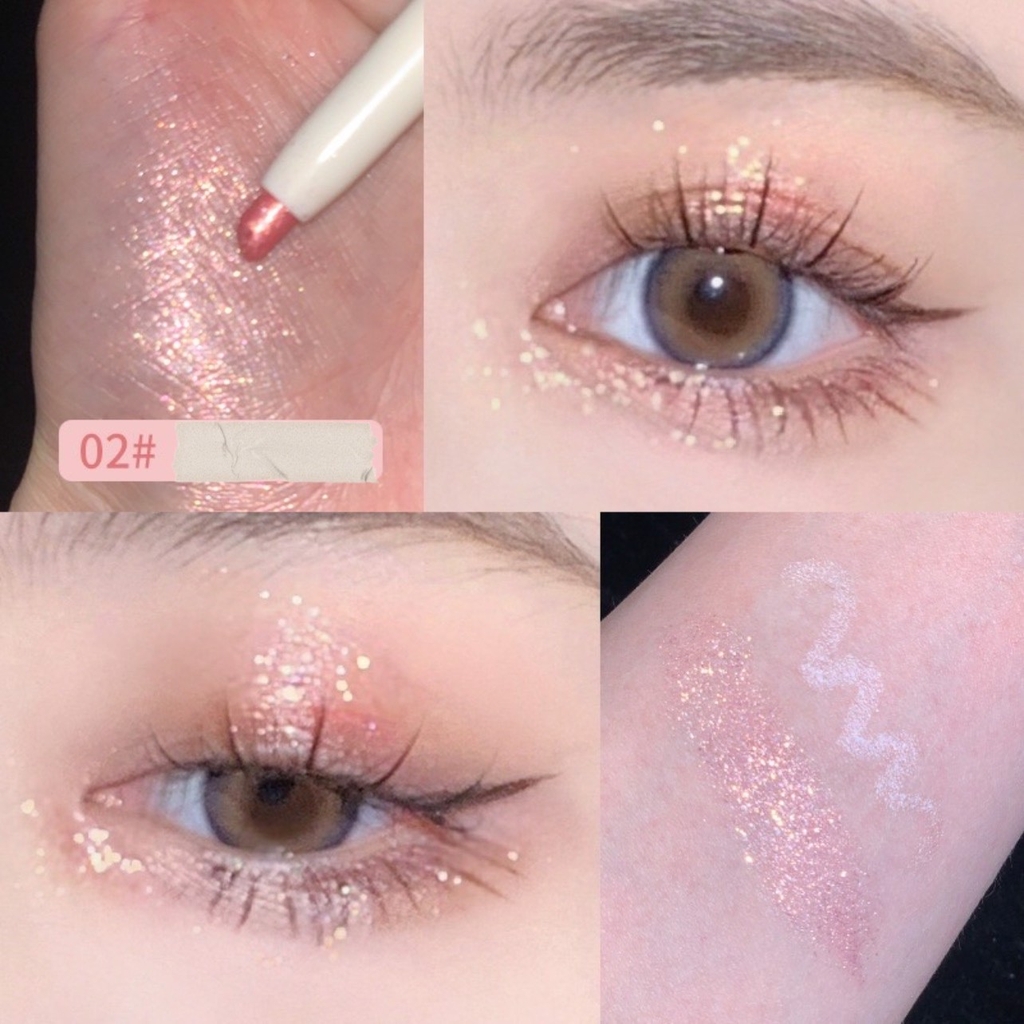 Bút Sáp 2 Đầu Nhũ Mắt NOVO Star Eyes Clever Lying Silkworm