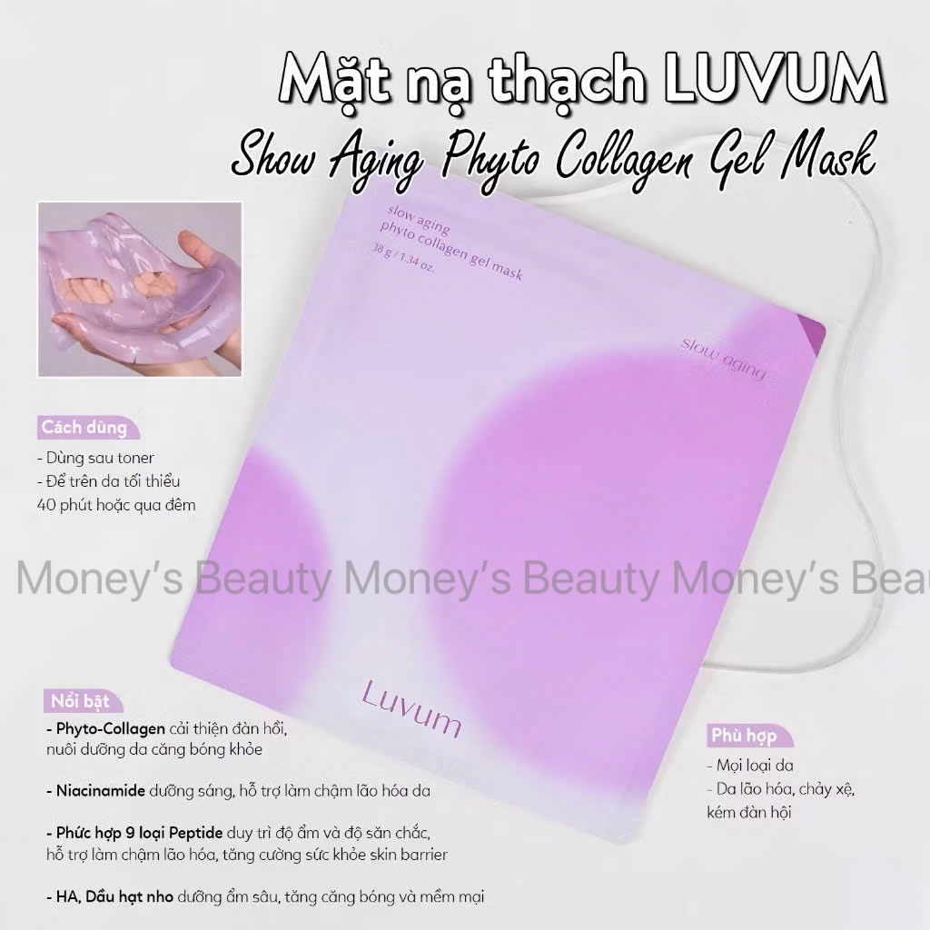 Mặt Nạ Thạch Luvum Collagen Phyto Gel Mask Dưỡng Trắng Da, Phục Hồi & Làm Mờ Nếp Nhăn