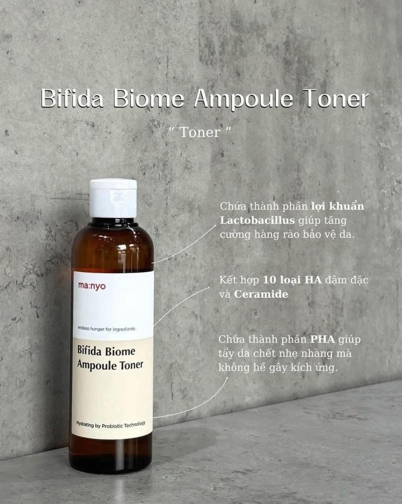 Nước Hoa Hồng Manyo Bifida Biome Ampoule Toner