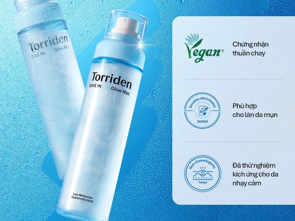Xịt Dưỡng Torriden Dive In Glow Mist 120ml Căng Bóng Da Xịt Dưỡng Cấp Ẩm