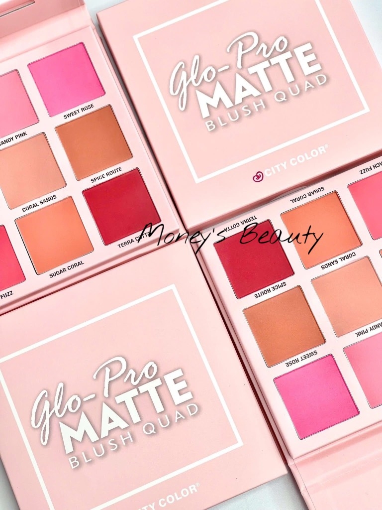 Bảng Má Hồng City Color 9 Ô Glo Pro Matte