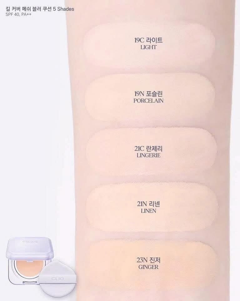 Phấn Nước Mịn Lì, Che Phủ Lỗ Chân Lông Clio Kill Cover Mesh Blur Cushion (15gx2)