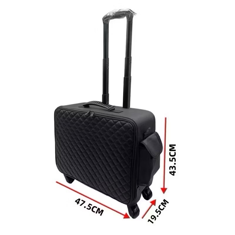 Cốp Kéo Trang Điểm Da Pu Kháng Nước Kèm 4 Túi