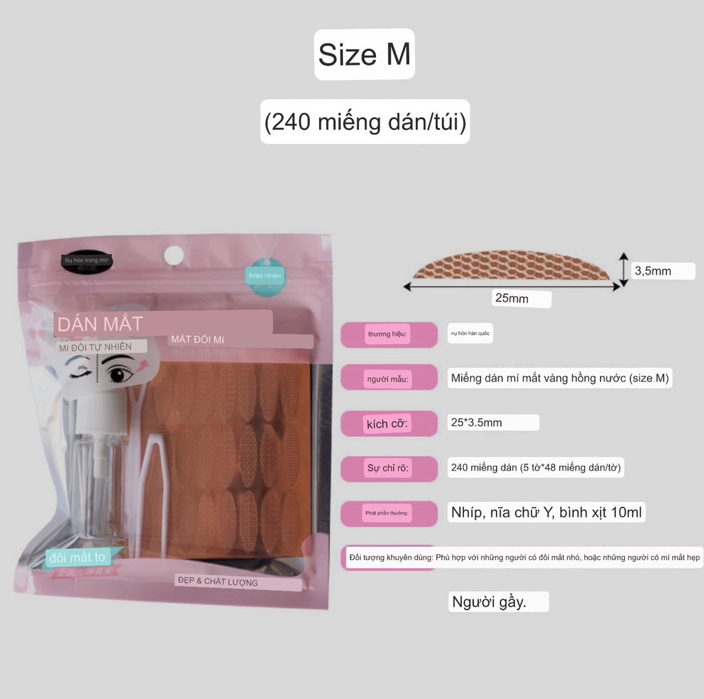 Kích Mí Ren Dream Kiss Natural Double Eyelid