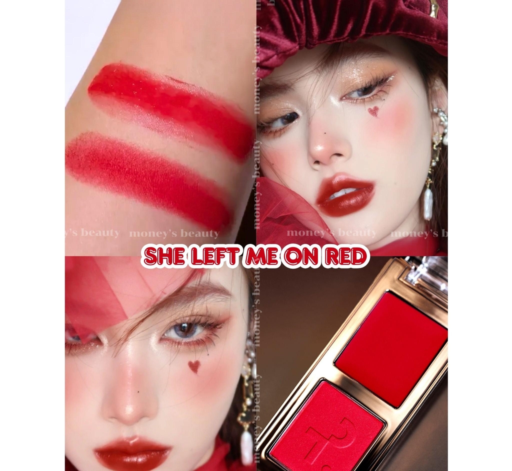 Phấn má hồng Patrick Ta mini Double-Take Cream And Power Blush Duo (Minisize)