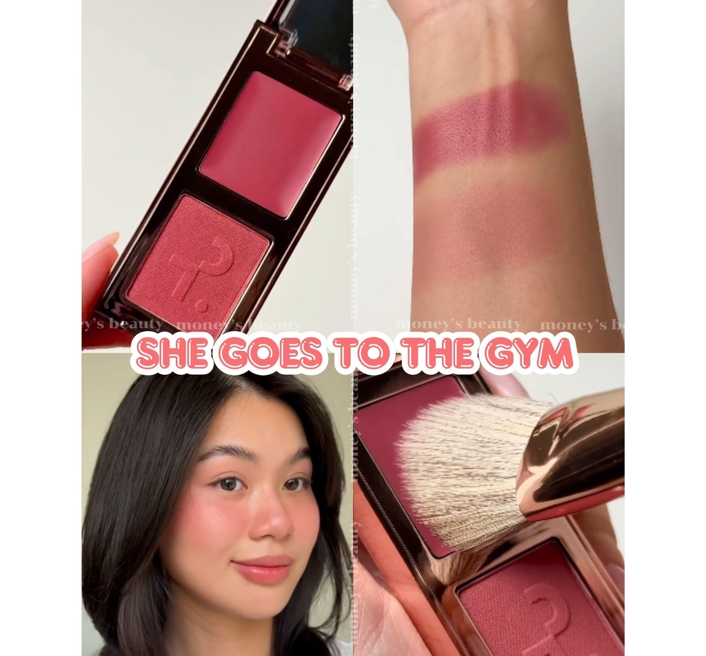 Phấn má hồng Patrick Ta mini Double-Take Cream And Power Blush Duo (Minisize)