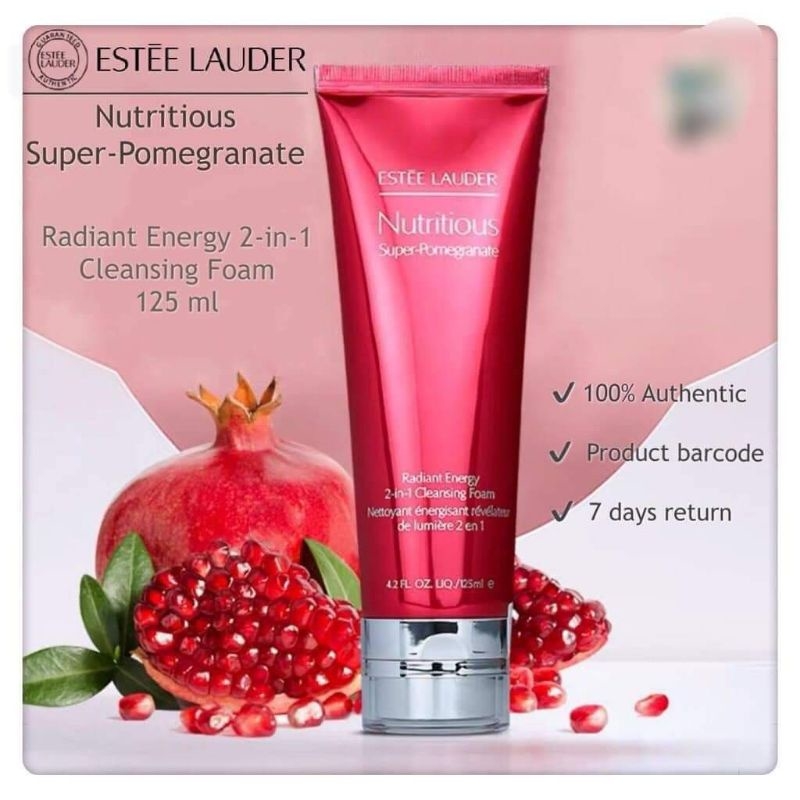 Sữa Rửa Mặt Estee Lauder Nutritious Super-Pomegranate Radiant Energy 2-in-1 Cleansing Foam