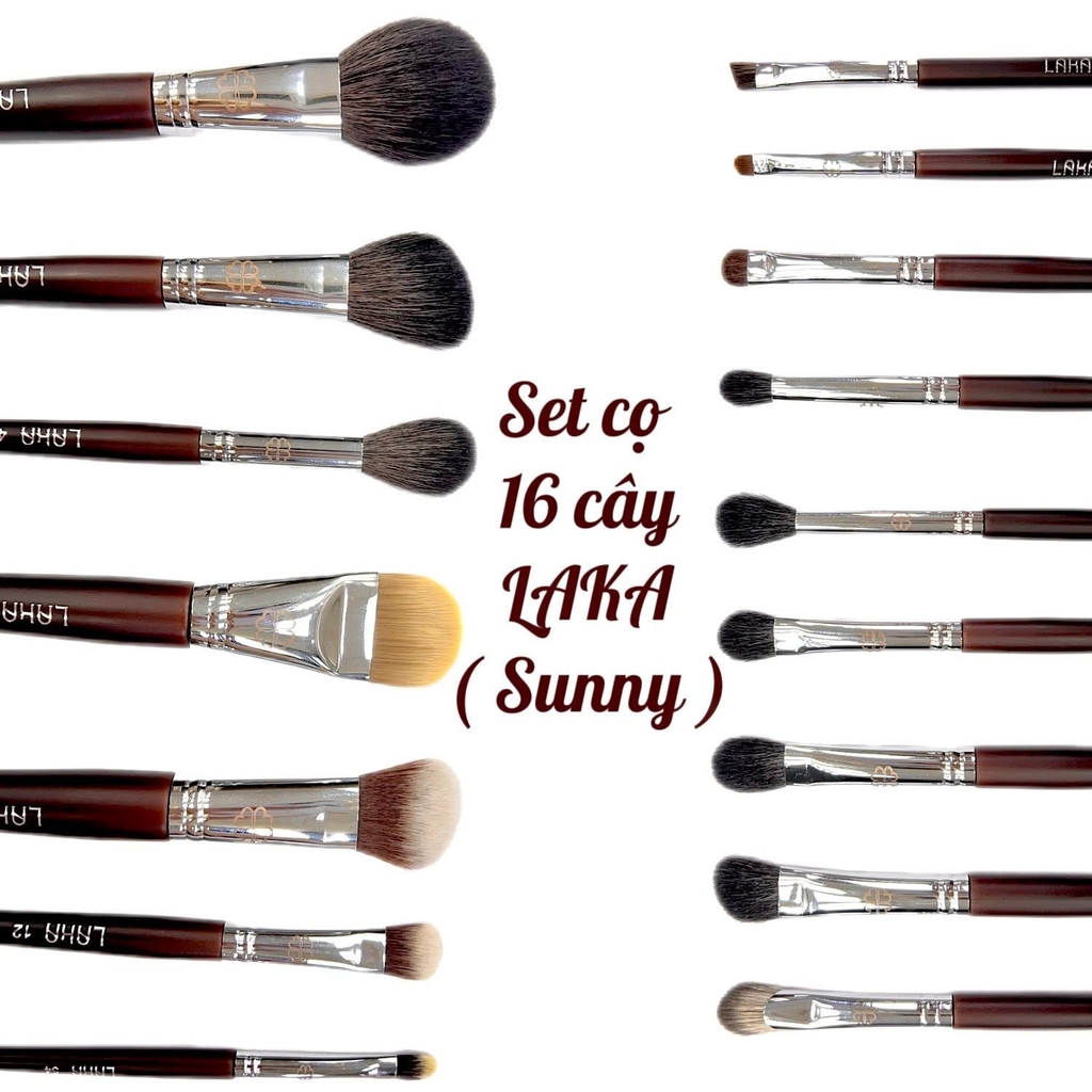 Bộ Cọ Trang Điểm Make Up Cá Nhân Laka 16 Cây