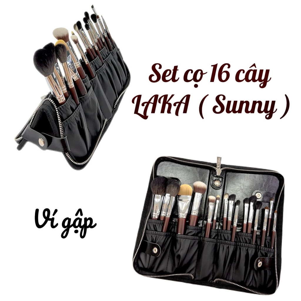 Bộ Cọ Trang Điểm Make Up Cá Nhân Laka 16 Cây