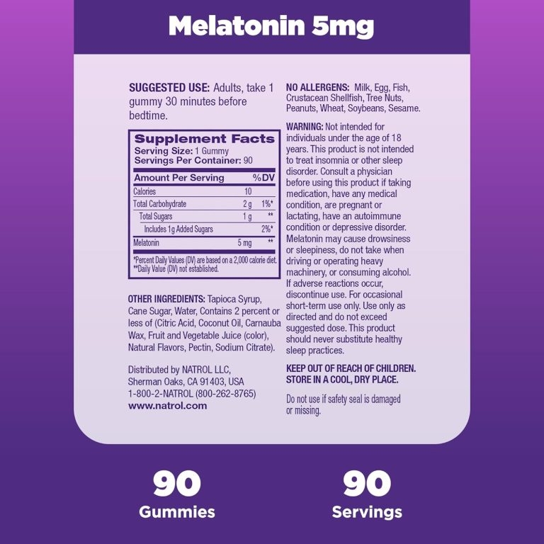 Kẹo Dẻo Ngủ Ngon Natrol Gummies Melatonin 5mg