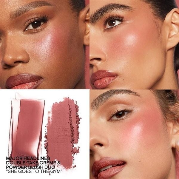 Phấn má hồng Patrick Ta mini Double-Take Cream And Power Blush Duo (Minisize)