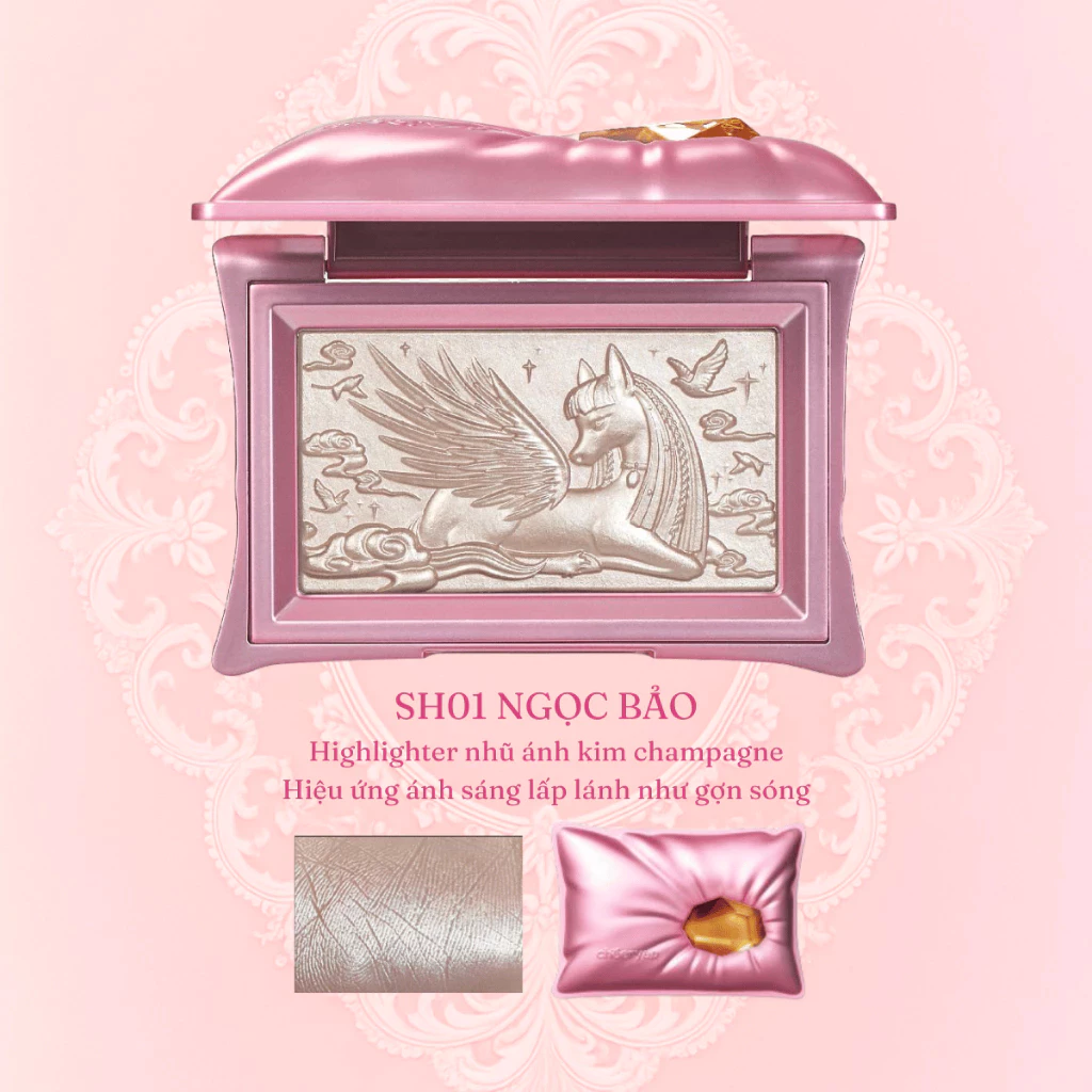 Phấn Bắt Sáng Highlight Cheeryep Pillow Gem Căng Bóng Nhũ Mịn Lì Tự Nhiên