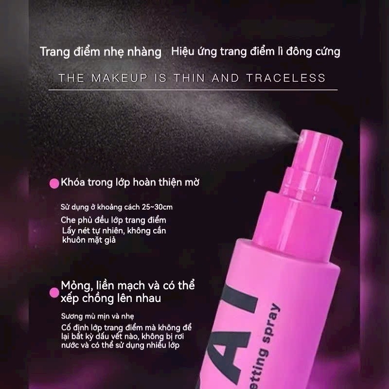 Xịt Khoá Nền Lâu Trôi Lành Tính  UHUE Light Silky Setting Spray Xịt Khoá Makeup