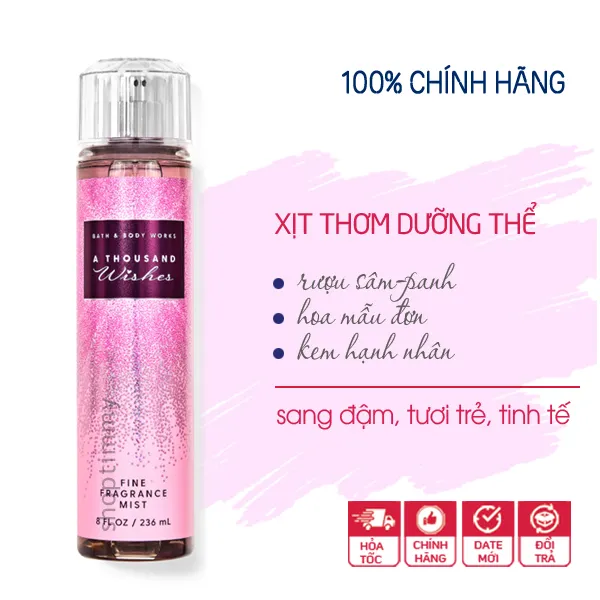 Xịt Thơm Toàn Thân Bath & Body Works Fragrance Mist 236ml