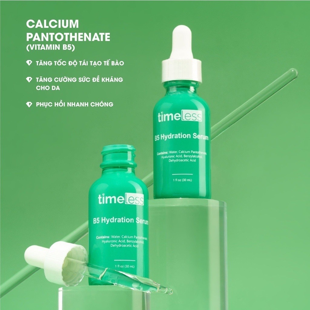 Tinh Chất Serum Cấp Ẩm Làm Dịu & Phục Hồi Da  Timeless Skin Care Vitamin B5 Hydration