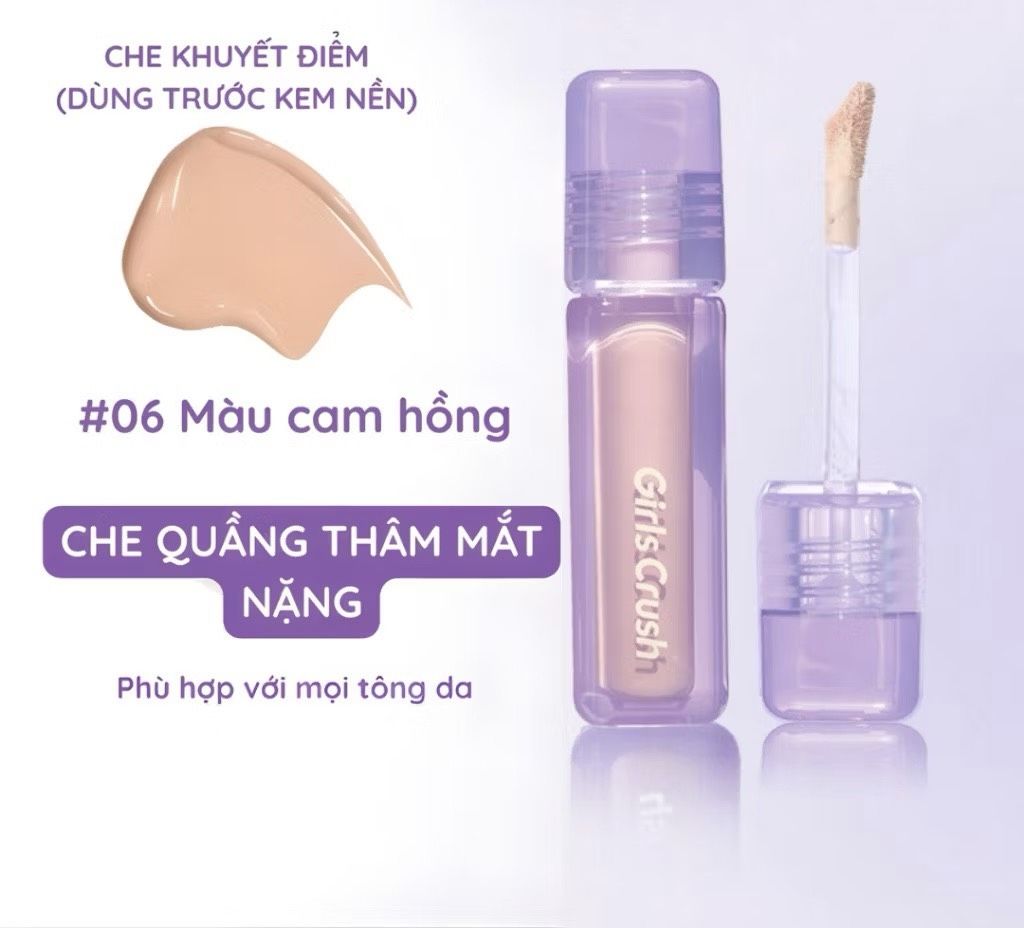Kem Che Khuyết Điểm Girls Crush Watery Velvet Liquid Concealer