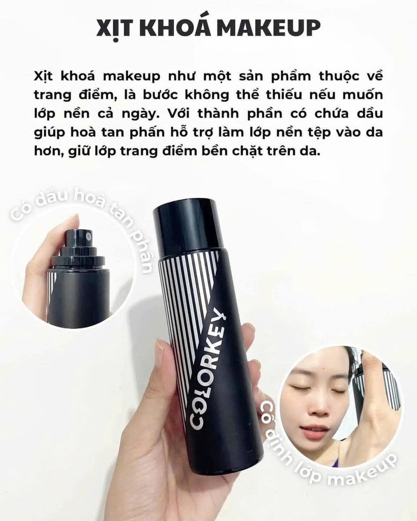 Xịt Khóa Lớp Trang Điểm Colorkey Airy Soft Matte Makeup Setting Spray