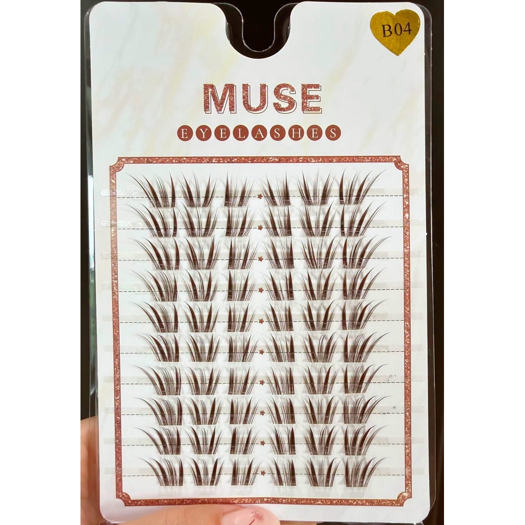(Mi Nâu)Lông Mi Giả Mi Chùm Muse