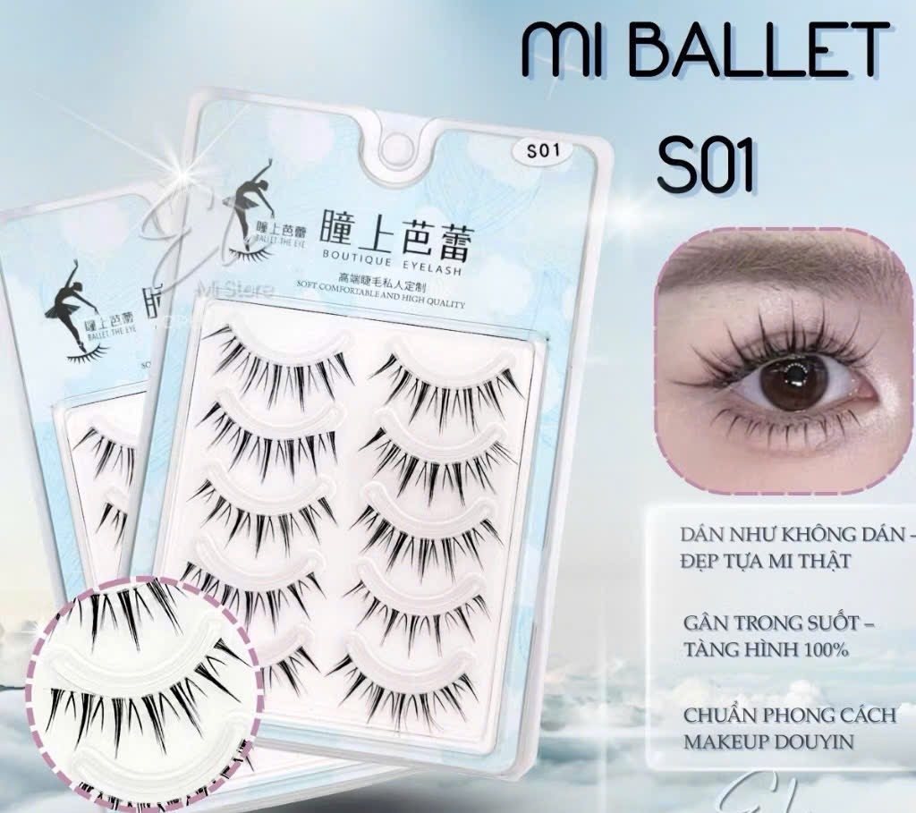 Lông Mi Cặp Mi Giả Ballet Gân Trong