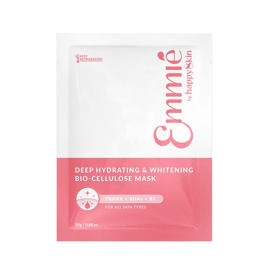 10 Miếng/Hộp Mặt Nạ Dưỡng Emmié By HappySkin Cấp Ẩm, Hỗ Trợ Phục Hồi, Làm Sáng Da Bio Cellulose Mask