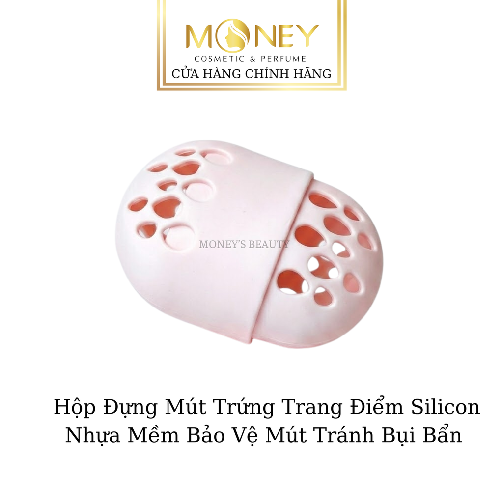 Hộp Đựng Mút Trứng Trang Điểm Silicon Nhựa Mềm Bảo Vệ Mút Tránh Bụi Bẩn