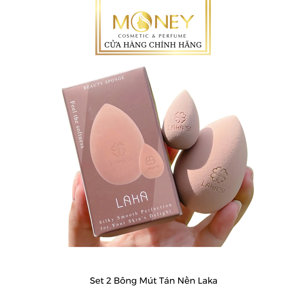 Set 2 Bông Mút Tán Nền Laka