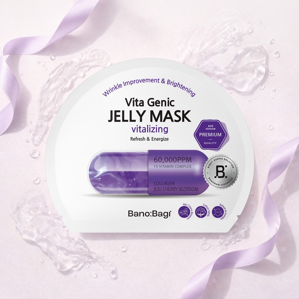 Mặt Nạ Banobagi Premium Vita Genic Jelly Mask Vitalizing Nâng Cơ, Chống Lão Hóa 30g (Tím)